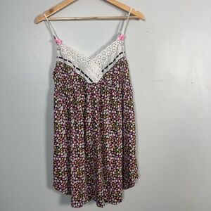 Victoria’s Secret floral babydoll dress with bow and lace detailing size small